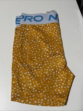 Nike Kids' Mustard Yellow Dot Pro Shorts